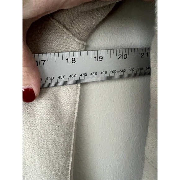 Beyond Threads Womens Alpaca Wool Blend Tan Jacket Ruffle Zip Size Small - Picture 3 of 12